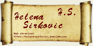 Helena Sirković vizit kartica